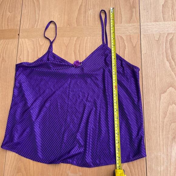 Vintage‎ Kristine Tyler Women’s M Sleep Tank Top Purple Flower Comfort Retro - Picture 3 of 7